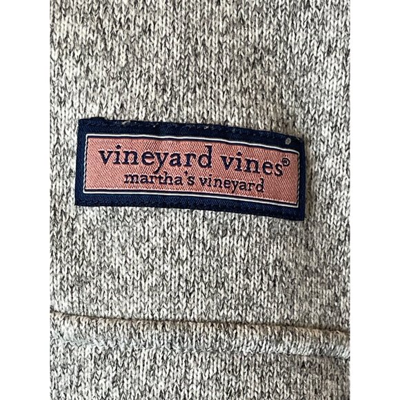 Vineyard Vines Gray Quarter Zip Sweater Fleece Shep Shirt Size M - Picture 7 of 10